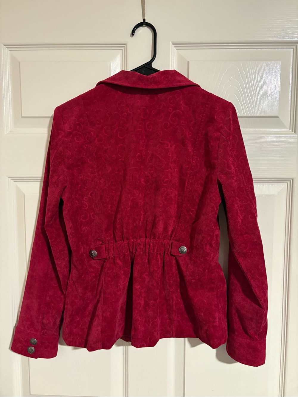 Christopher & Banks Red Corduroy Button-Front Blazer - Picture 2 of 3